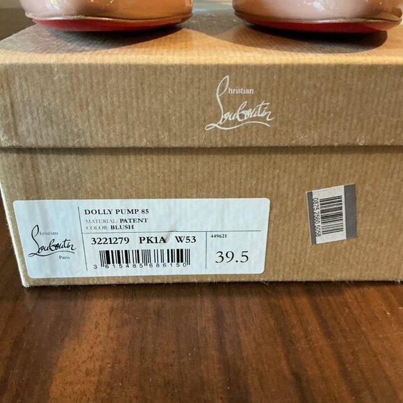Christian Louboutin Dolly Pump 85 Blush Nude Leather Classic Heel - Picture 9 of 9